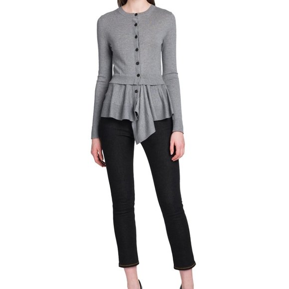 Alexander McQueen Peplum Knit Cardigan - Picture 3 of 12